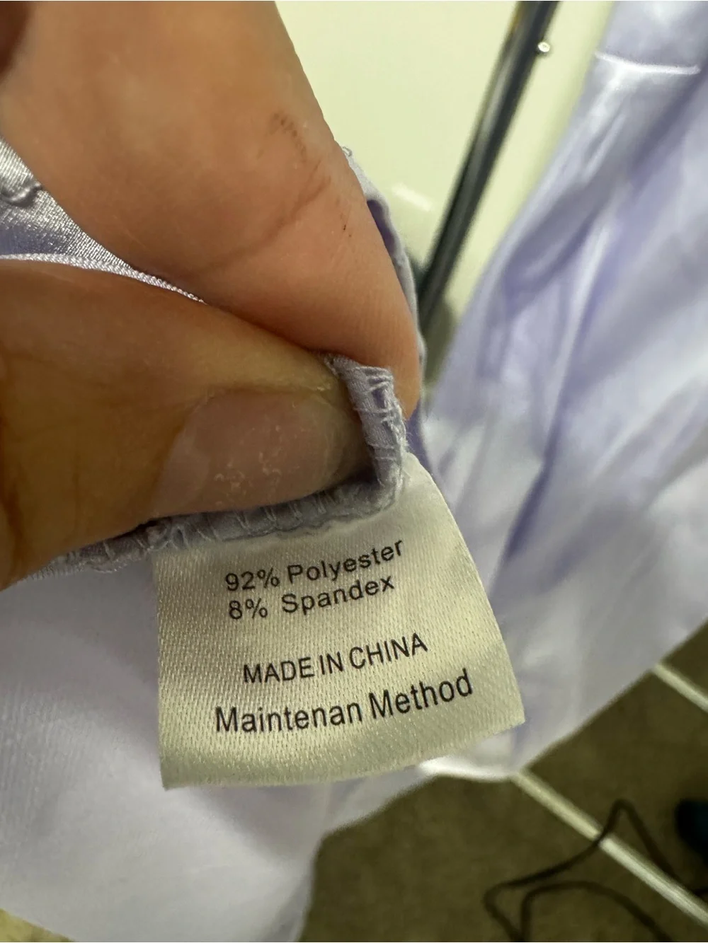 ANRABESS Lavender Satin Twist Front Maxi Dress Women’s Large NWT - Picture 6 of 8